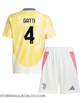Juventus Federico Gatti #4 Maglia Gara Trasferta Repliche 2024-25 Bambino